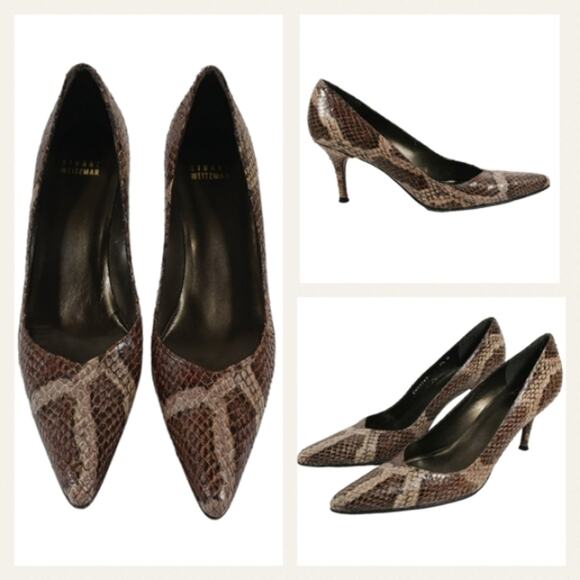 Stuart Weitzman Snakeskin Pumps GUC $399 size 7.5N  #S2659 - Picture 1 of 11